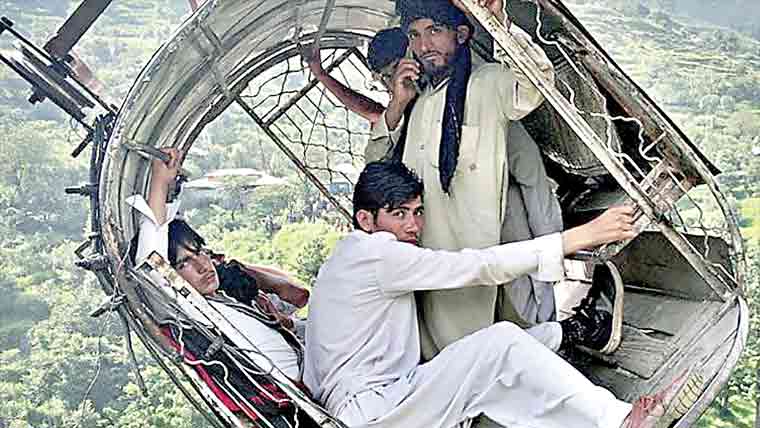 Dangerous rescue operation carried out at 900 feet in Pakistan is part of the Cannes Film Festival