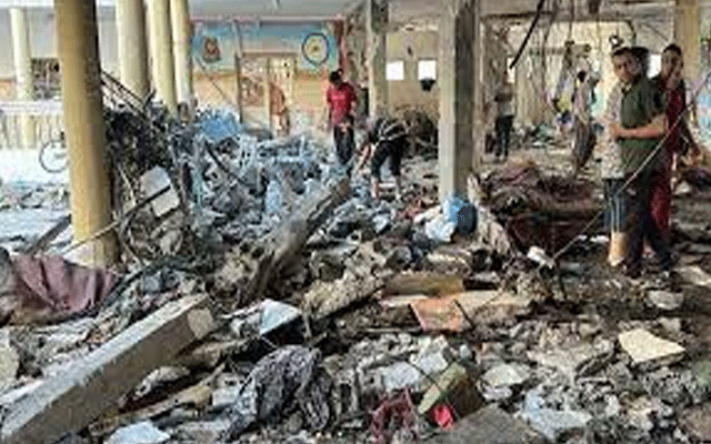 Israel airstrikes school in Gaza