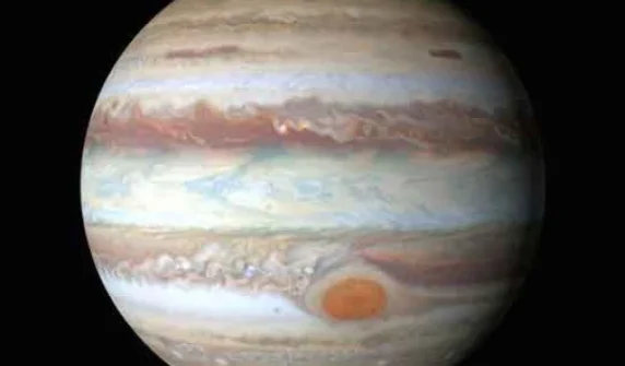 The planet Jupiter was once twice its current size