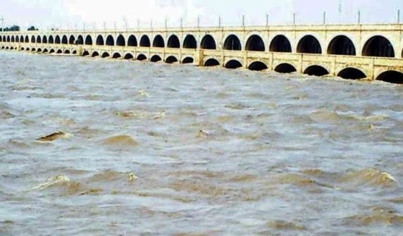 Guddu and Sukkur Barrages in the Indus River