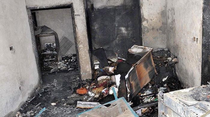 Roof collapses due to gas leak explosion in house