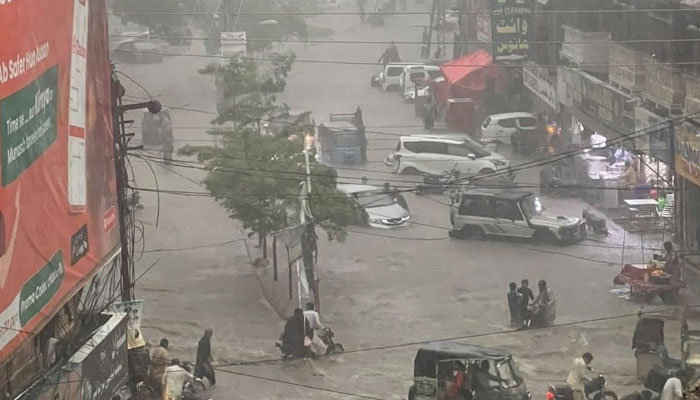 Several feet of rainwater accumulated in various areas