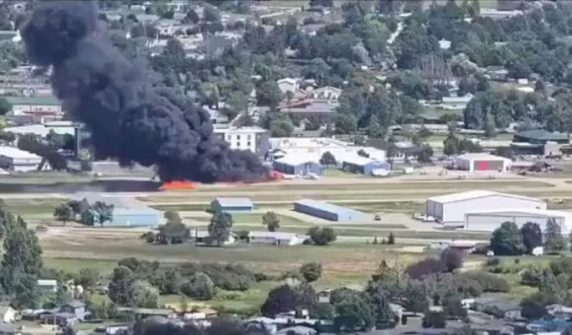 A plane collided with another plane at a US airport