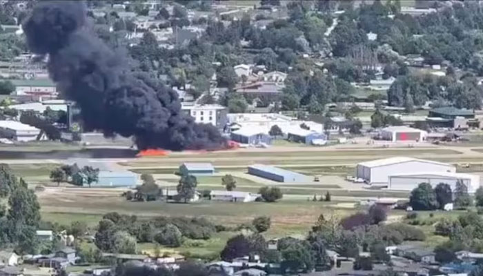 A plane collided with another plane at a US airport