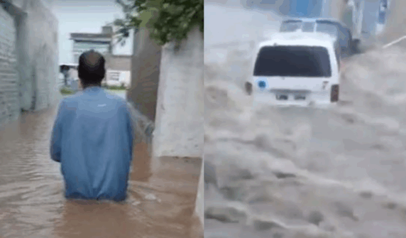Cloudburst and landslide cause destruction in Swabi, several people swept away in the flood, reports of deaths
