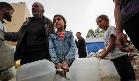 Displaced and starving Palestinians now crave water