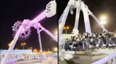 Horrific swing accident in Saudi Arabia park, 23 people injured, video goes viral on social media