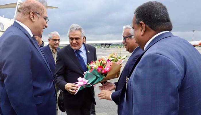 Pakistani Foreign Minister Ishaq Dar arrives in Bangladesh for first visit after 13 years