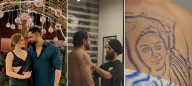 Prag Tyagi gets Shafali Jariwala tattooed on his chest