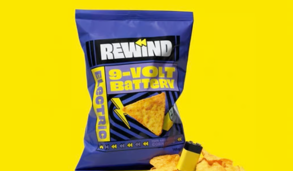 The company has launched 9-volt battery-flavored chips on the market