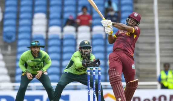 West Indies beat Pakistan by 5 wickets in rain-affected match