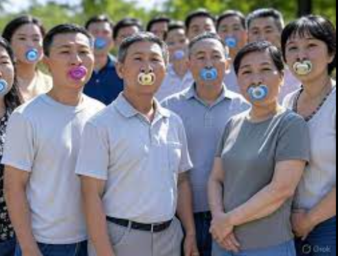 Why is the trend of using pacifiers increasing among older people in China?