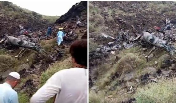 helicopter crashes while engaged in rescue operations