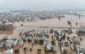 36-inch gas pipeline affected by flood