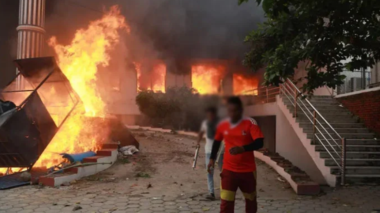 Former Prime Minister's wife burned alive during violent protests in Nepal