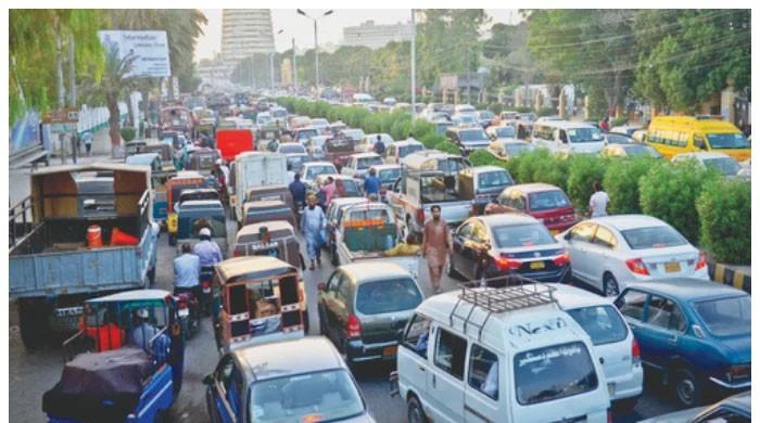 JUI rally near Karachi Arts Council