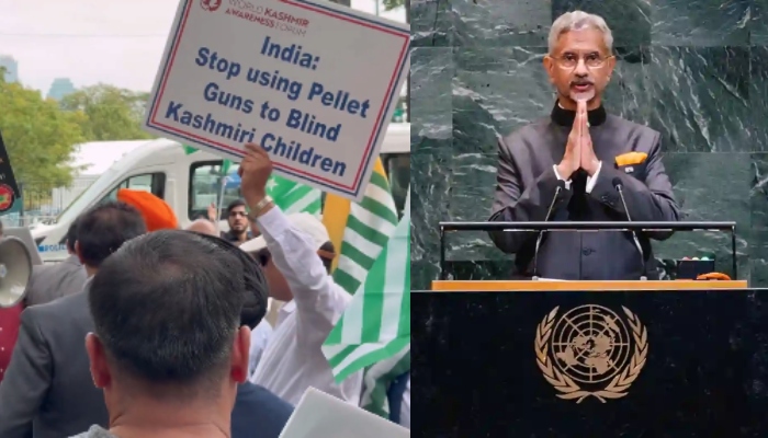 Kashmiris protest outside UN General Assembly