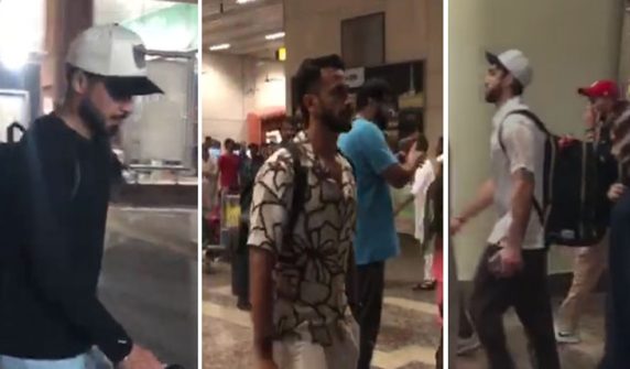 National cricketers return home late at night