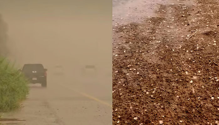 Rain in Al Ain, Abu Dhabi,
