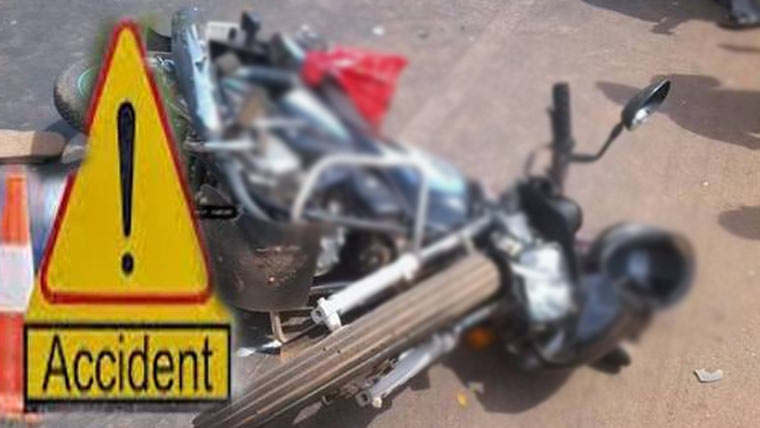 water tanker hits motorcycle in Landhi