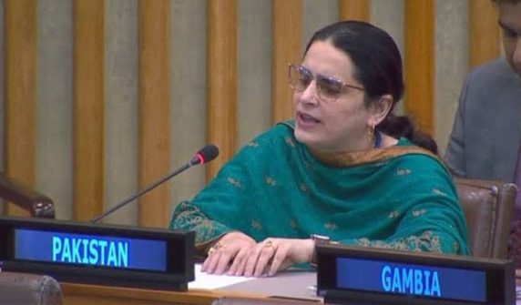 Pakistani envoy to the UN gives a befitting reply to India