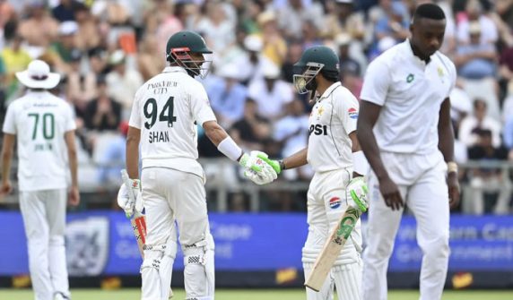 Pakistan were bowled out for 378