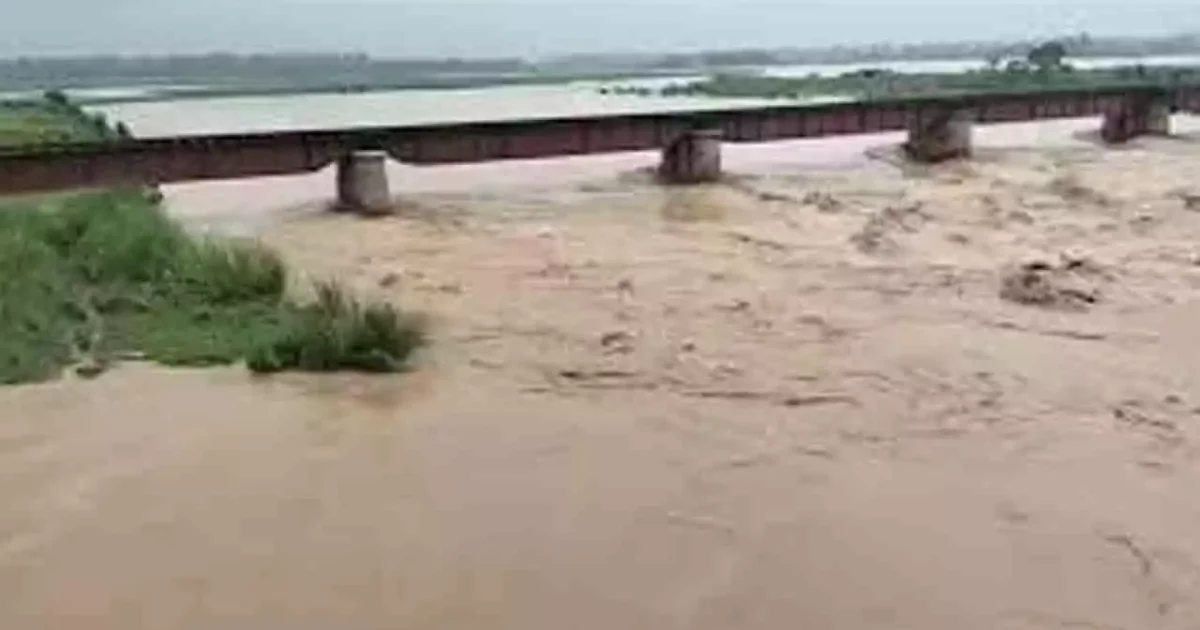increase in river flow due to rains in Punjab