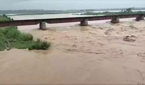 increase in river flow due to rains in Punjab
