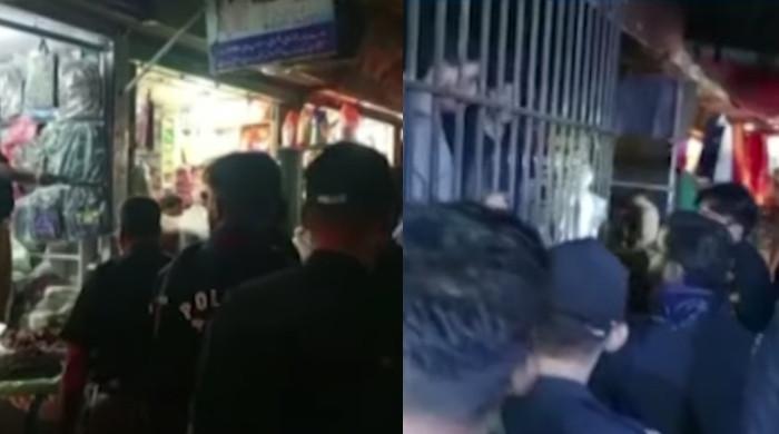 Police operation against illegal Afghan residents