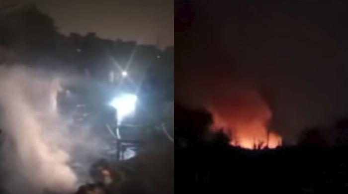 Fire breaks out in shacks in Gulshan-e-Iqbal Shanti Nagar