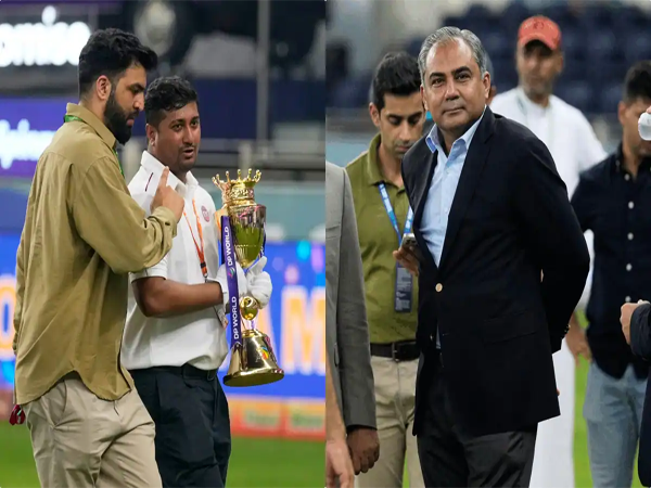 Come to the ceremony with a player and take the Asia Cup trophy