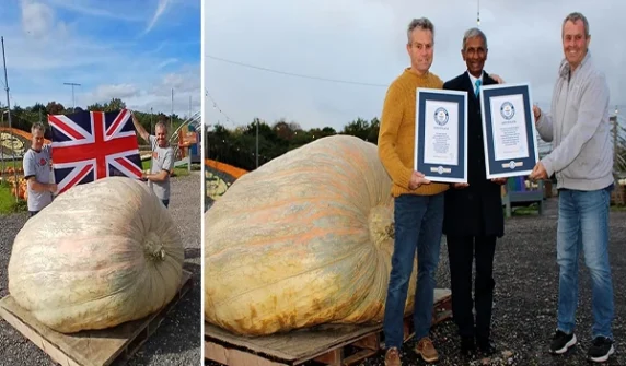 Guinness World Record for the world's heaviest pumpkin