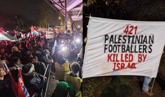 Football match between England and Israeli club