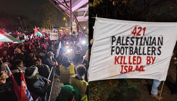 Football match between England and Israeli club