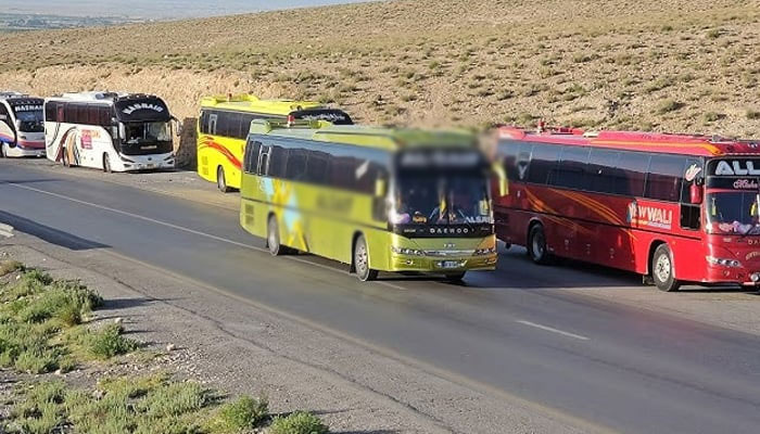 Passenger bus service suspended for 3 days across Balochistan
