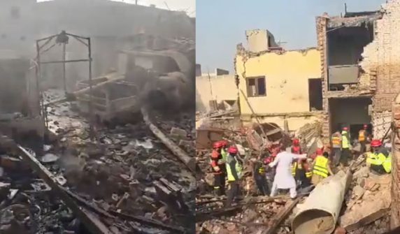 Explosion in chemical factory,