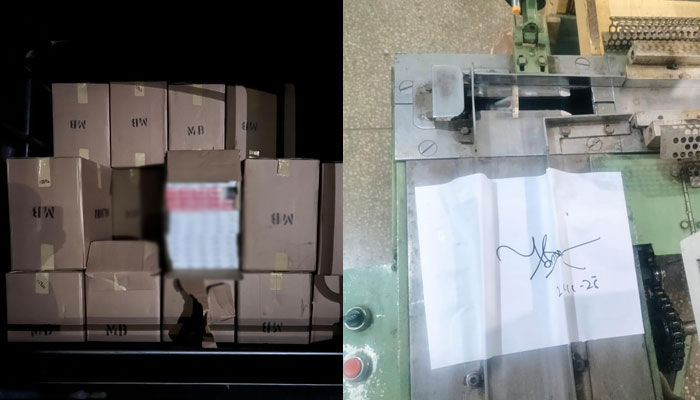 Raid on cigarette factory of prominent political figure in Mardan