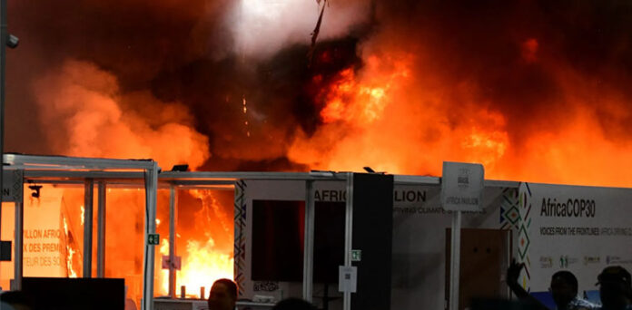 Fire breaks out at COP30 conference pavilion in Brazil