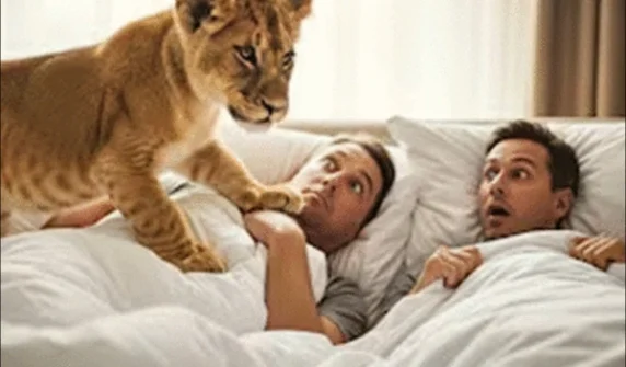 A lion instead of an alarm