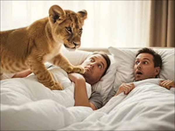 A lion instead of an alarm