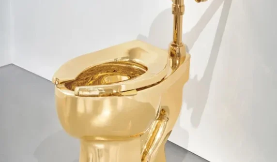 Functional toilet made of gold auctioned for $12 million