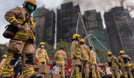 Horrific fire in residential buildings