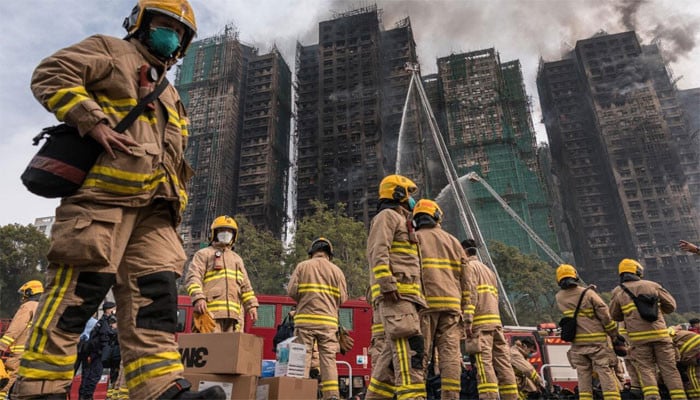 Horrific fire in residential buildings
