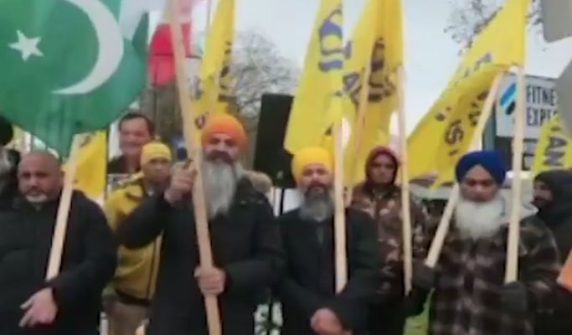 Sikhs protest in Canada
