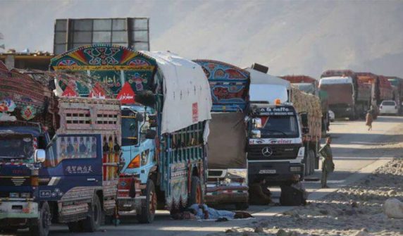 UN aid containers for Afghanistan arrive at Torkham