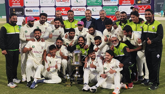 Karachi Blues win Quaid-e-Azam Trophy title for the 10th time by defeating Sialkot