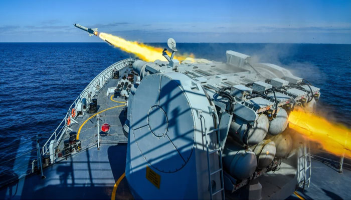 Pakistan Navy's impressive display of firepower of air-to-air missile