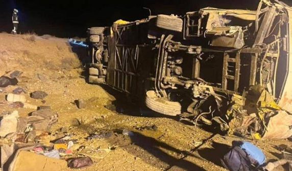 Passenger bus accident in Iran