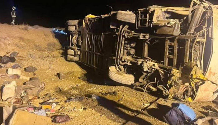 Passenger bus accident in Iran