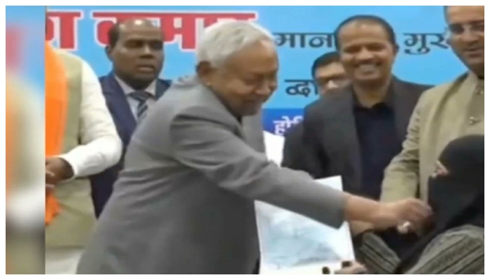 Case filed against Bihar Chief Minister for removing Muslim woman's niqab